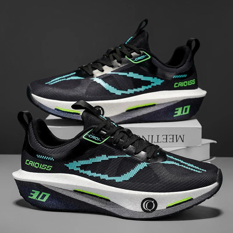 Men's Low-Top Sneakers with Breathable Arch Support and Stability Technology, Lace-Up Running Shoes, All-Season Casual Shoes Suitable for Men (Available in Wide Widths) - Ideal for Gym, Jogging, and Walking. Lace-Up Closure,